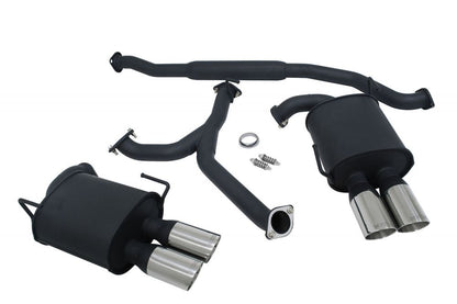 Megan Racing Cat Back Exhaust for 2011 to 2014 Subaru WRX Sedan - Black 3.5" Stainless Rolled Tips MR-CBS-SI114D-OEB-M + MR-CBS-SI114D-OEB-R