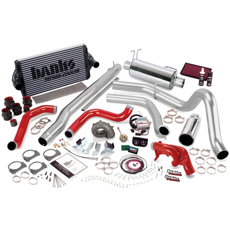 Banks Power 99.5 Ford 7.3L F450/550 Auto PowerPack System - SS Single Exhaust w/ Chrome Tip 47441 Main Image