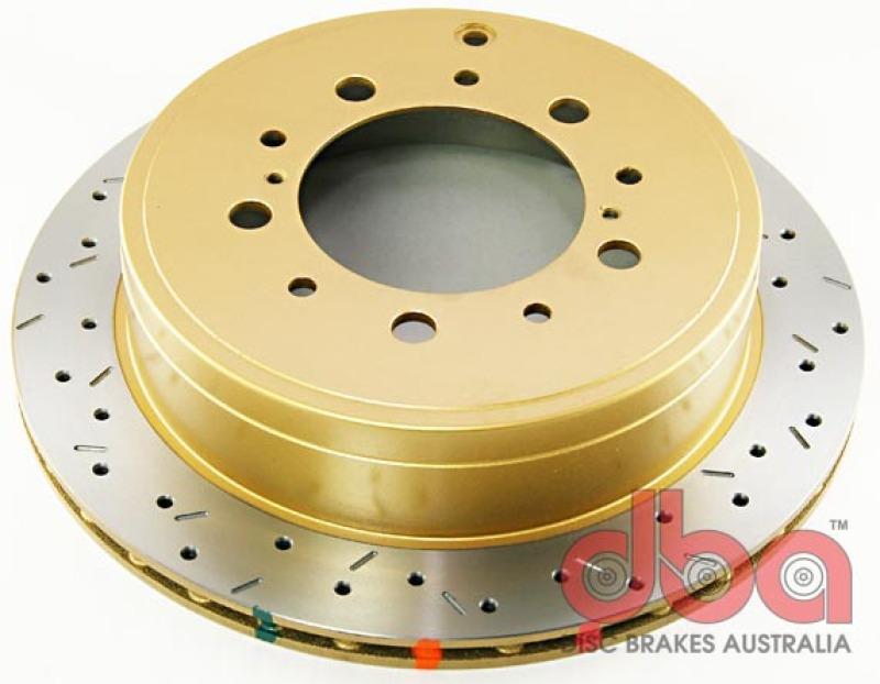 DBA 07+ Toyota LandCruiser 200 Series Rear Drilled and Slotted 4000 Series Rotor 42723XS Main Image