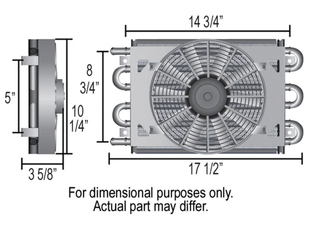 Derale 8 Pass 18" Dyno-Cool Remote Cooler (-6AN)