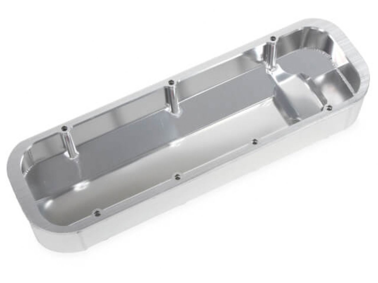 Quick Fuel QFT Big Block Chevy Silver Fabricated Aluminum Valve Cover, w/Hole