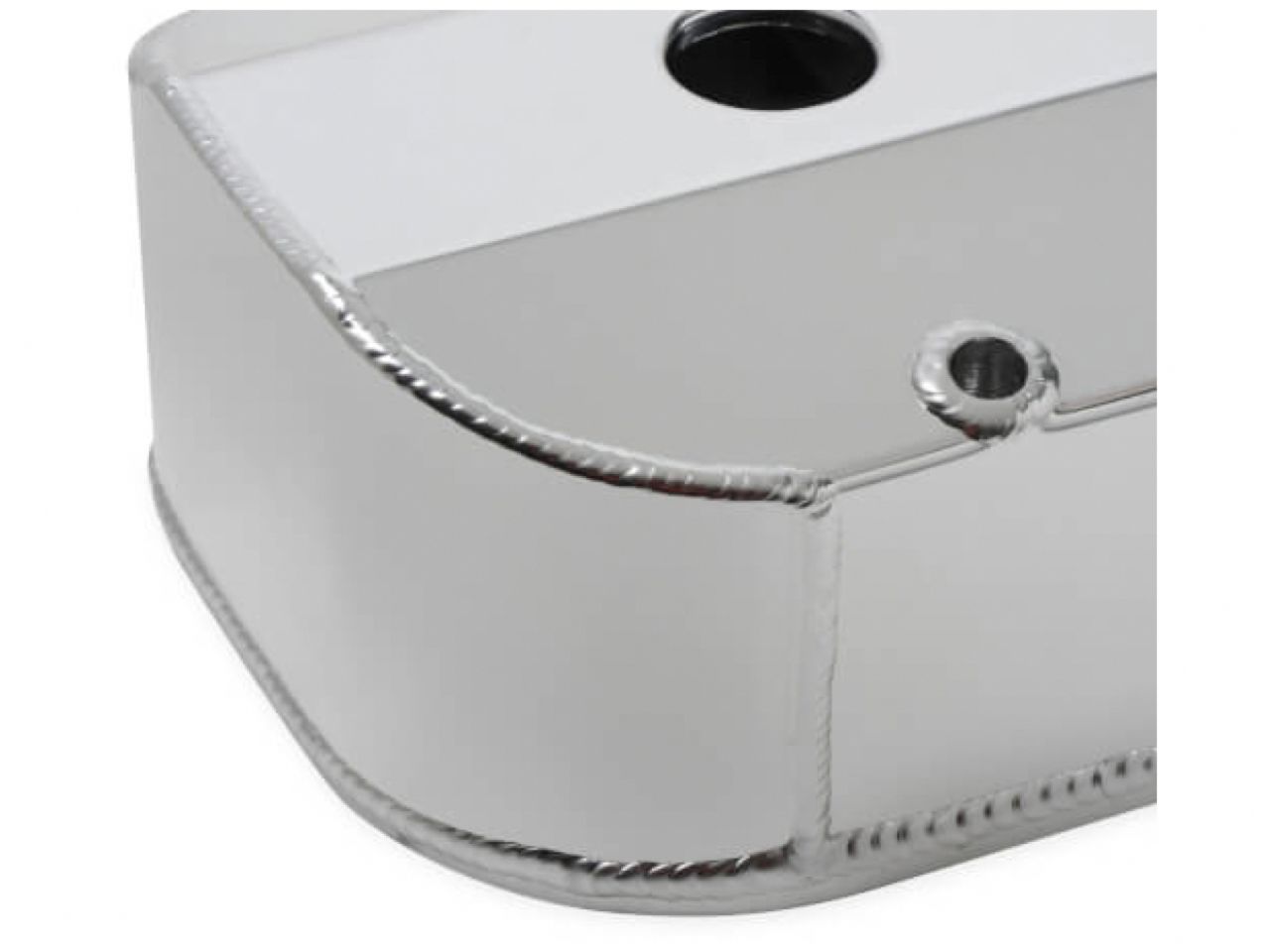 Quick Fuel QFT Big Block Chevy Silver Fabricated Aluminum Valve Cover, w/Hole
