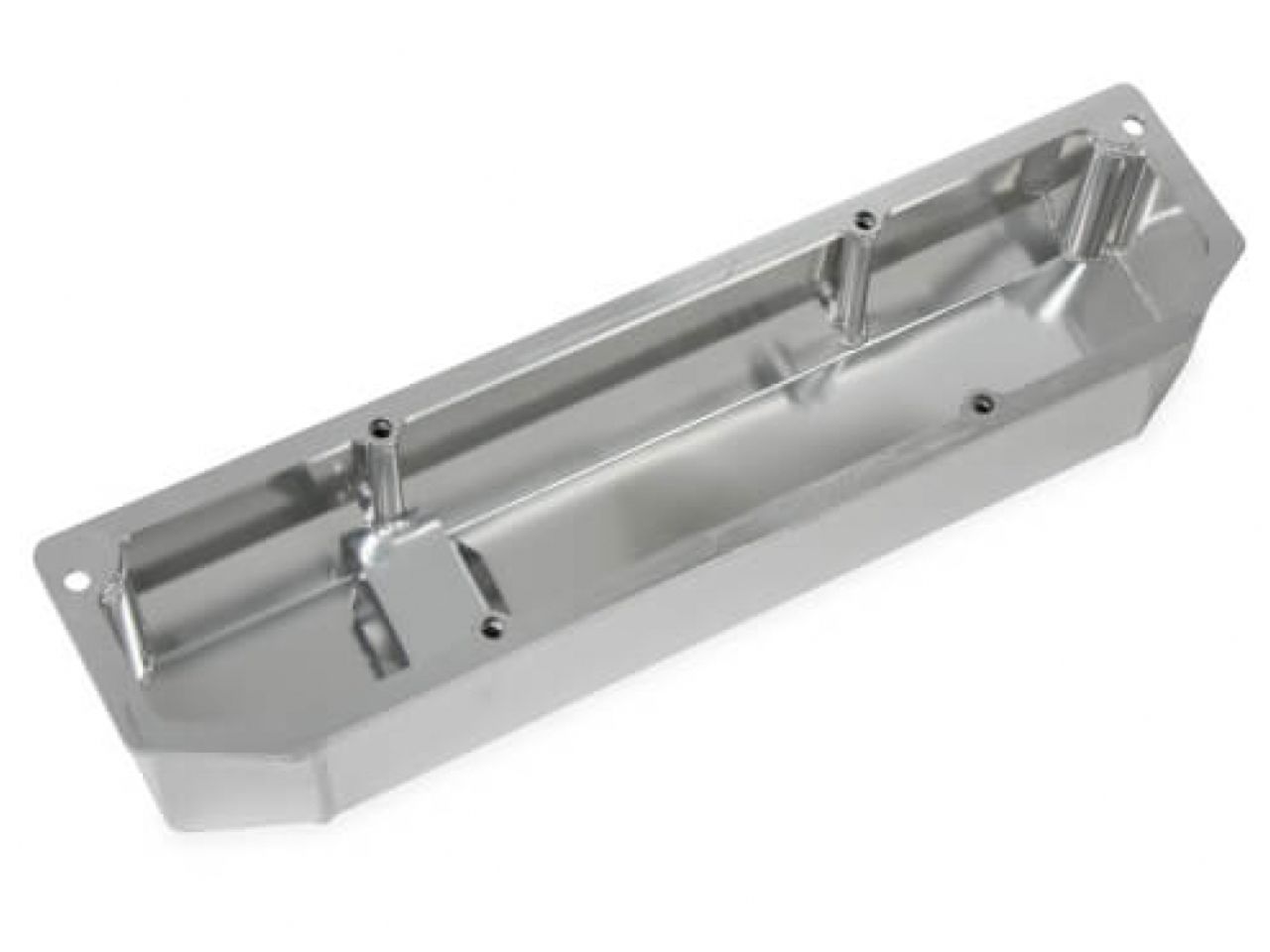 Quick Fuel QFT Fabricated Aluminum Valve Cover Silver BBM w/Hole