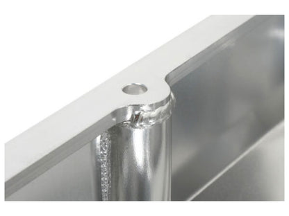 Quick Fuel QFT Fabricated Aluminum Valve Cover Silver BBM w/Hole