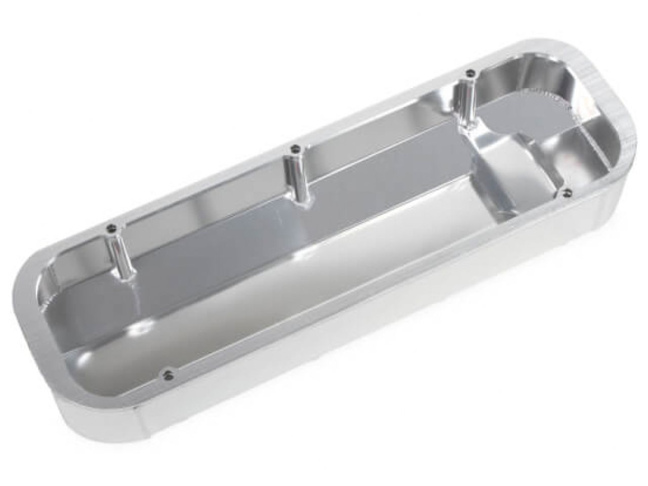 Quick Fuel QFT Fabricated Aluminum Valve Cover Silver Big Block Ford w/Hole