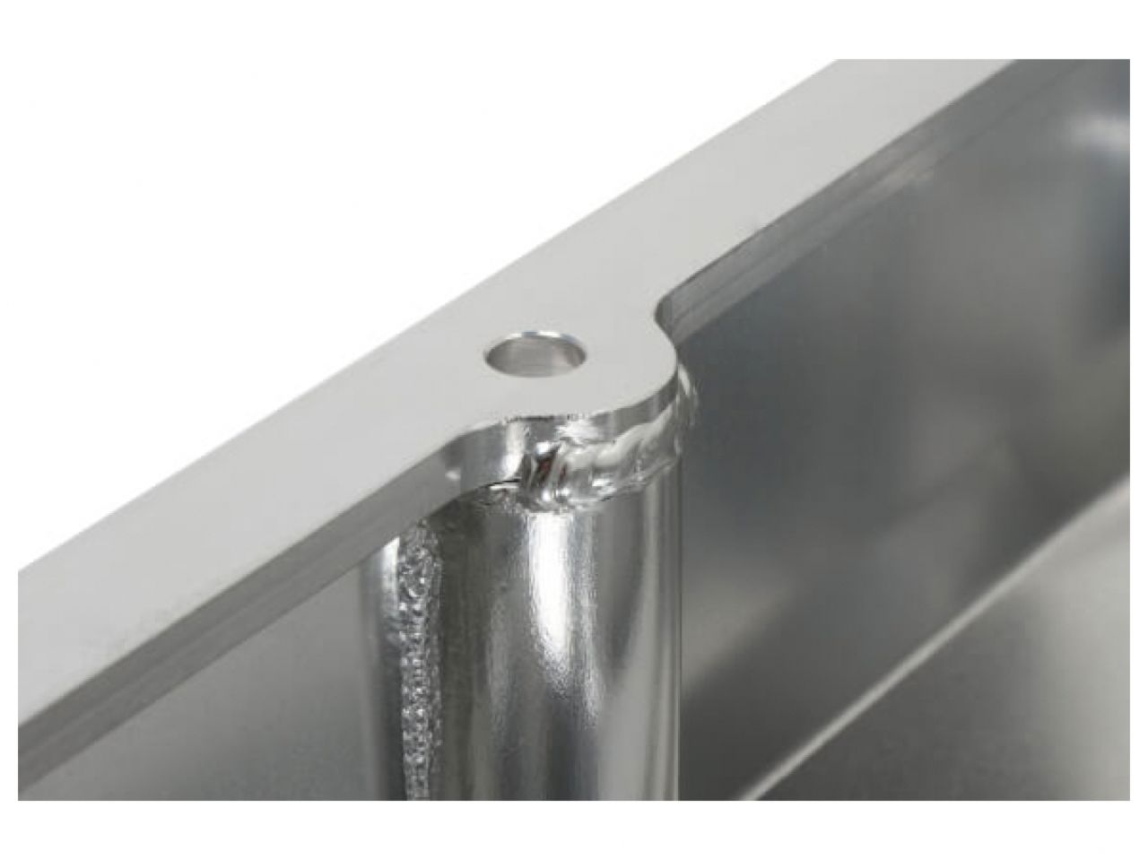 Quick Fuel QFT Fabricated Aluminum V/C SBC Silver Finish w/Hole