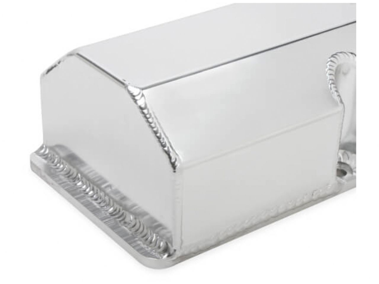 Quick Fuel QFT Fabricated Aluminum Valve Cover Silver Small Block Chevy W/O Hole