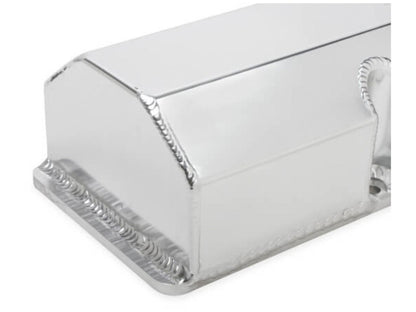 Quick Fuel QFT Fabricated Aluminum Valve Cover Silver Small Block Chevy W/O Hole
