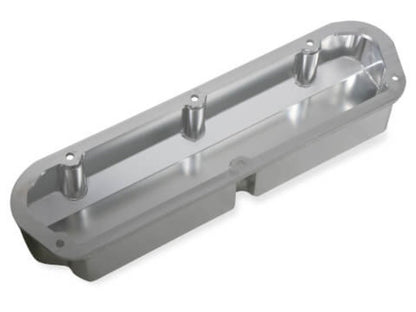 Quick Fuel QFT Fabricated Aluminum Valve Cover Silver Small Block Ford W/O Hole