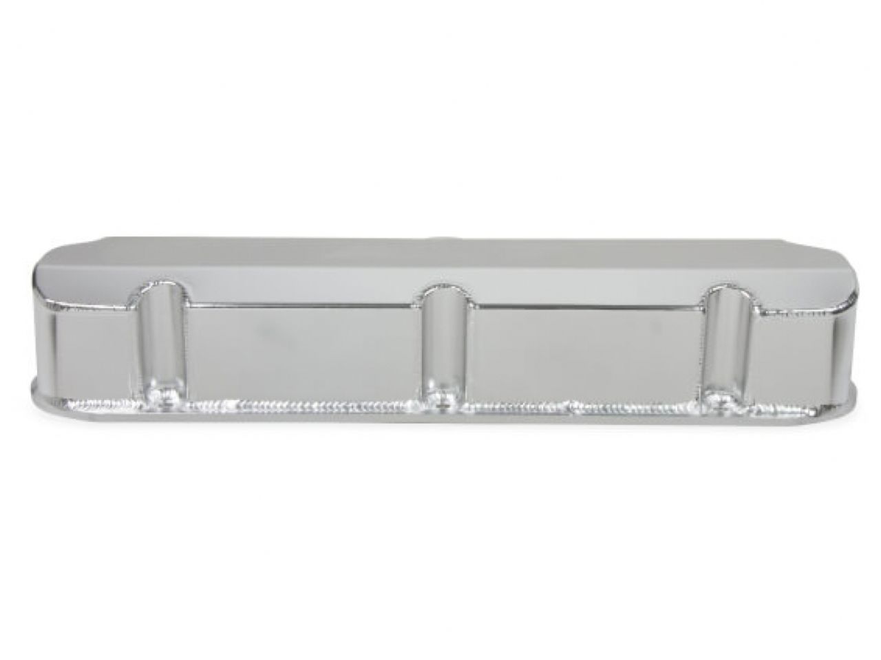 Quick Fuel QFT Fabricated Aluminum Valve Cover Silver Small Block Ford W/O Hole