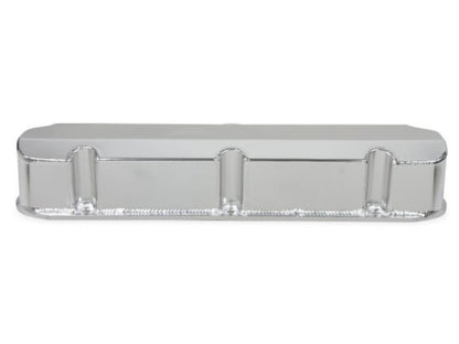 Quick Fuel QFT Fabricated Aluminum Valve Cover Silver Small Block Ford W/O Hole