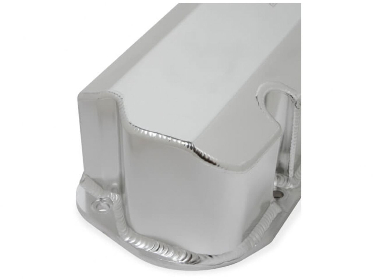 Quick Fuel QFT Fabricated Aluminum Valve Cover Silver Small Block Ford W/O Hole