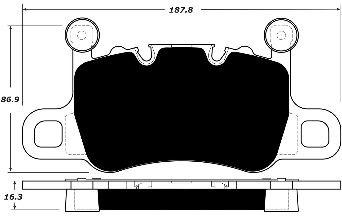 Porterfield Brake Pads for 2016 PORSCHE Cayman GT4