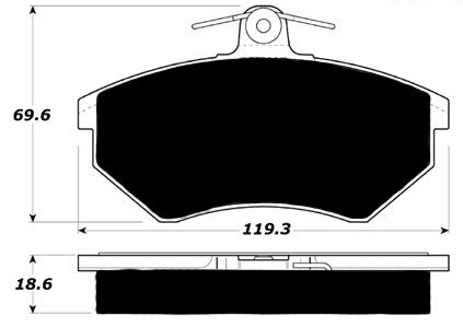 Porterfield Brake Pads for 1991 AUDI 90 Quattro 20 Valve 256mm Front Disc