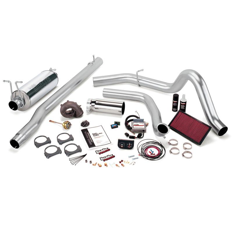 Banks Power 99 Ford 7.3L F450/550 Man Stinger-Plus System - SS Single Exhaust w/ Chrome Tip 47418 Main Image