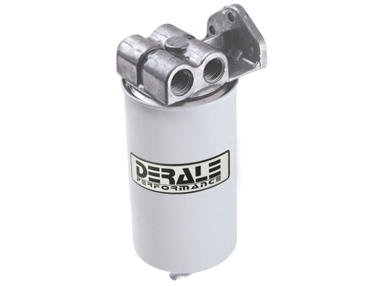 Derale Single Mount 1/2 NPT Fuel Filter/Water Separator Kit,Mount Side-Ports