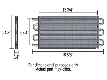 Derale Copper/Aluminum Transmission Cooler Kit, Series 7000, 4 Pass 17"
