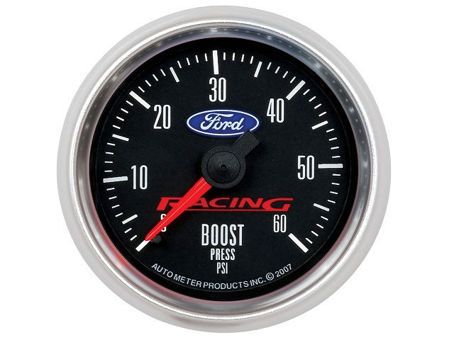 Autometer Gauge, Boost, 2 1/16", 60PSI, Mechanical, Ford Racing