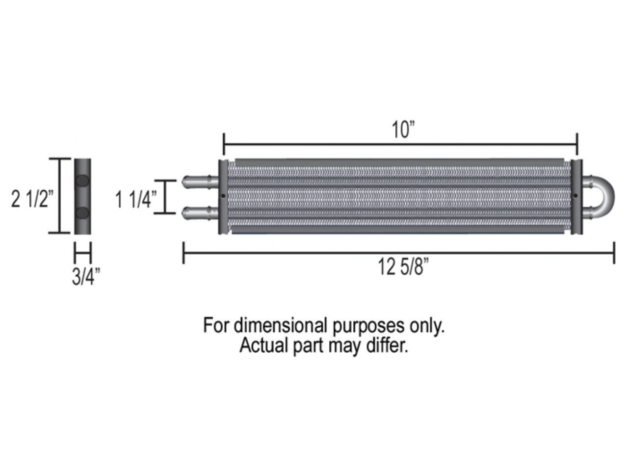 Derale 2-Pass 13" Series 7000 Copper/Aluminum Power Steering Cooler Kit