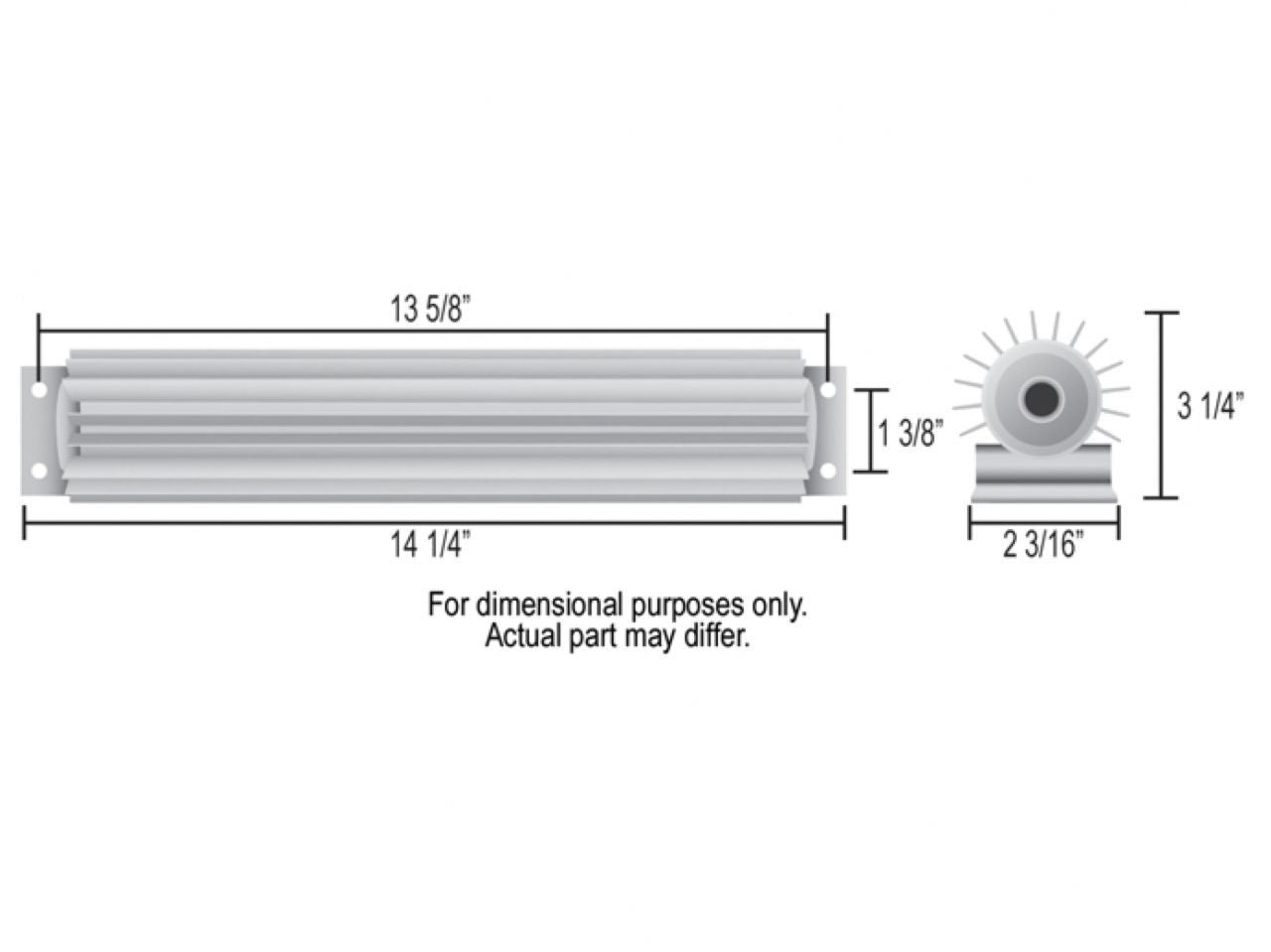 Derale Dual-Pass 14" Transmission Heat Sink Cooler Kit, 12