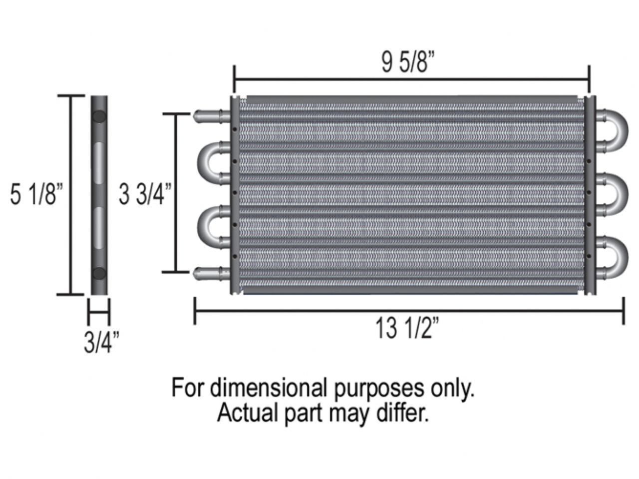 Derale Copper/Aluminum Transmission Cooler 4 Pass 13" Series 7000 -6AN