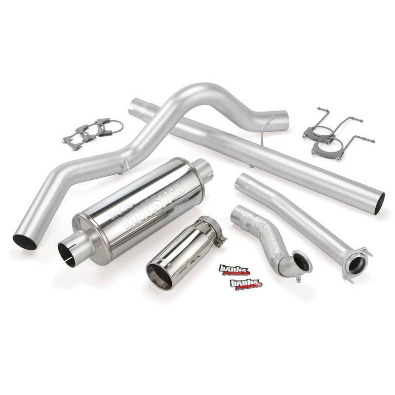 Banks Power 94-97 Ford 7.3L ECSB Monster Exhaust System - SS Single Exhaust w/ Chrome Tip 46296 Main Image