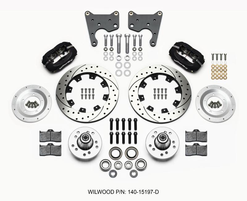 Wilwood Forged Dynalite Front Kit 12.19in Drilled 65-72 CDP C Body -Drum 140-15197-D Main Image