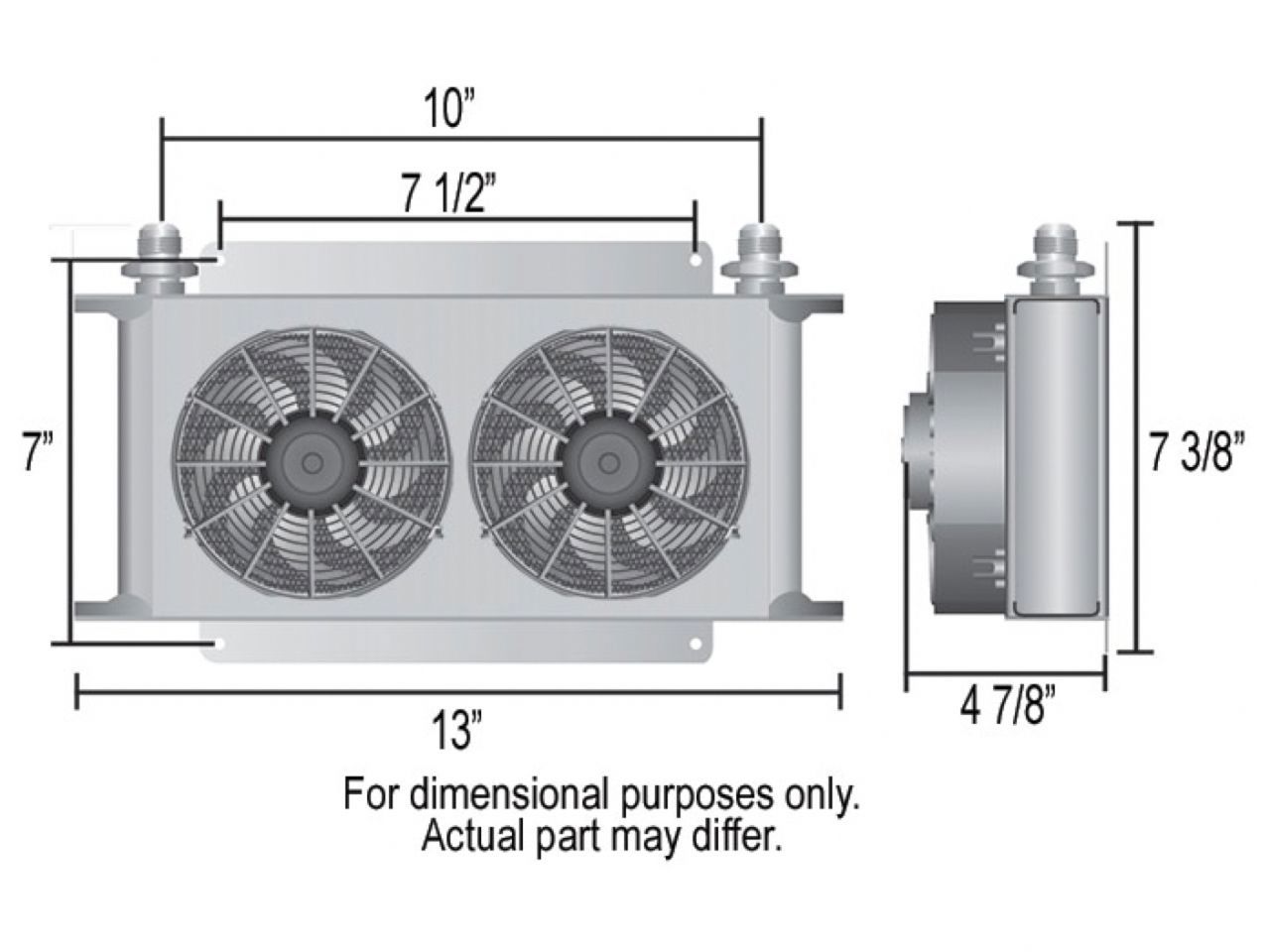 Derale Hyper Dual Cool Remote Cooler 19 Row -6AN