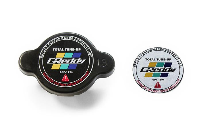 Greddy High Pressure Radiator Cap - 1.3kg/cm2 - New Finishes, Black, Polished, and Brushed