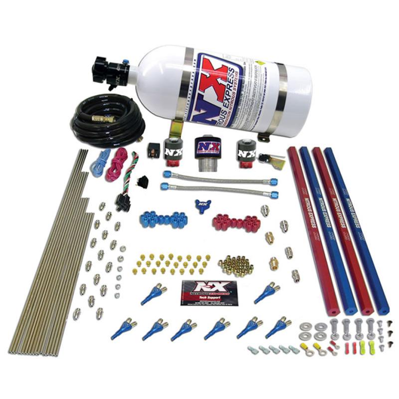 Nitrous Express Pro-Shk/Gas Nitrous Kit (200-600HP) w/Rails and 15lb Bottle 91206-15 Main Image