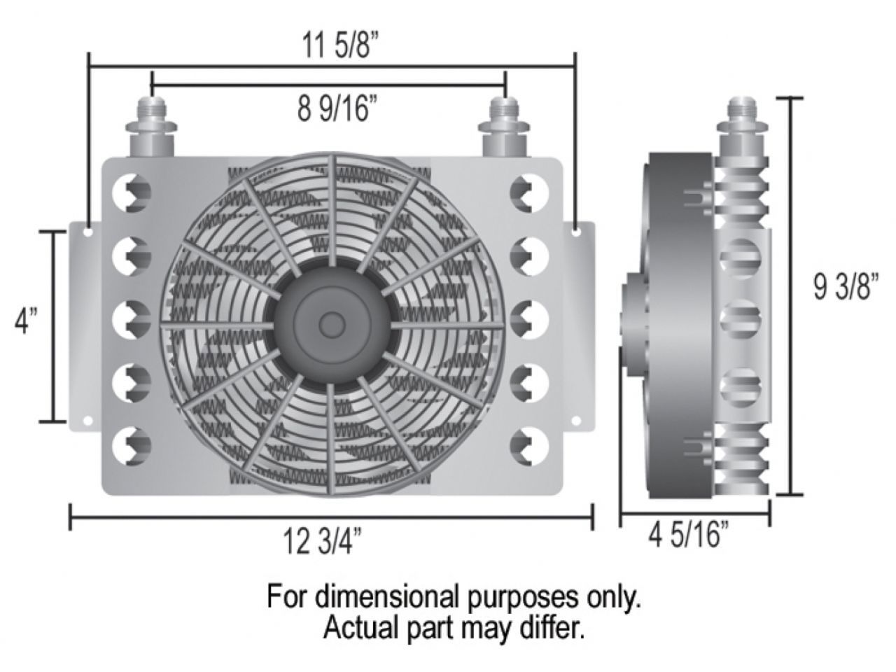 Derale 15 Row Atomic Cool Plate & Fin Remote Transmission Cooler Kit, -6AN