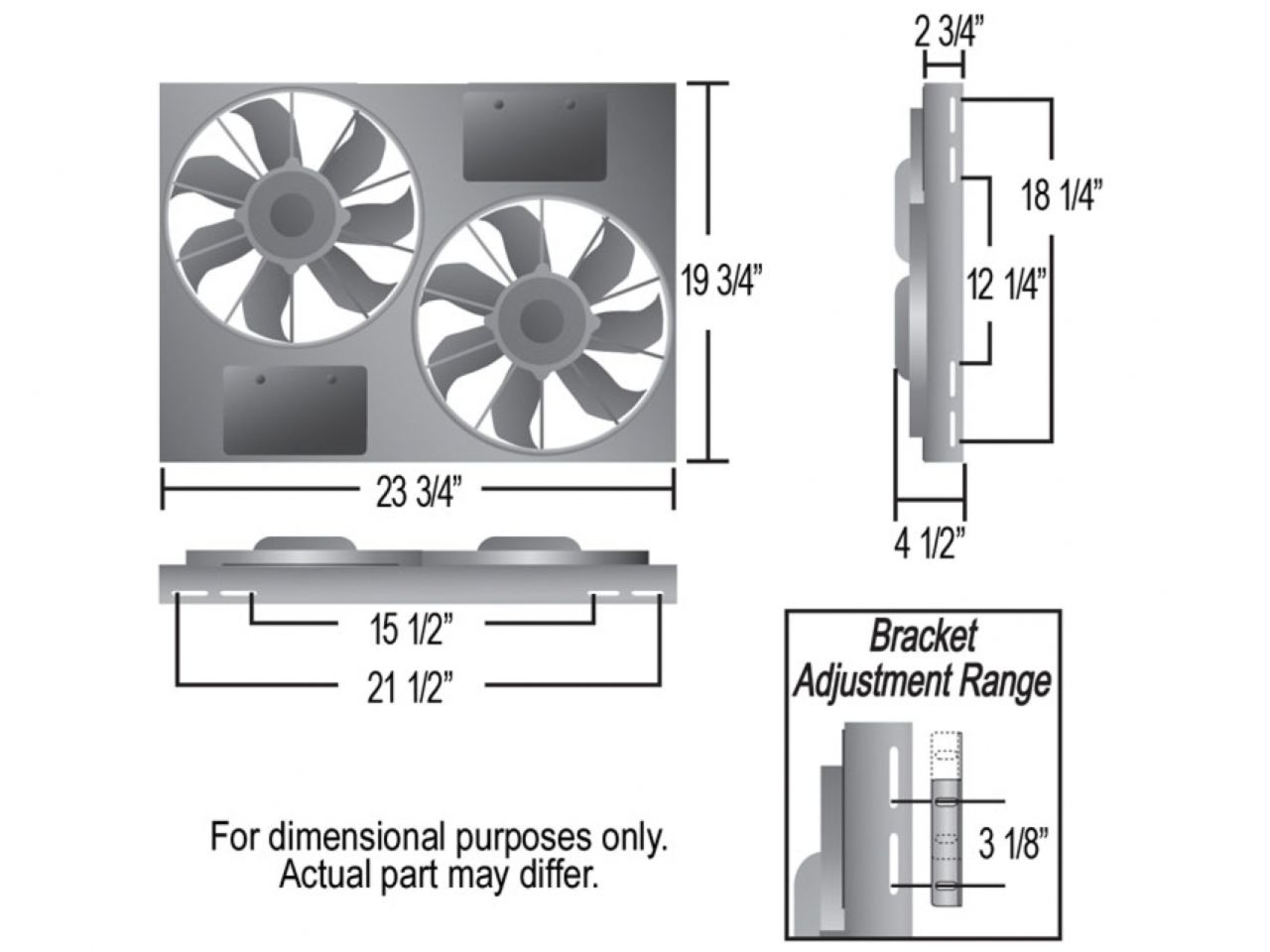 Derale Dual RAD Fan/Aluminum Shroud Assembly