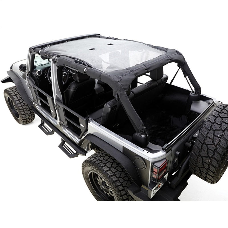 Rampage 2007-2018 Jeep Wrangler (JK) Unlimited 4-Door Combo Sun Brief/Safari Top - Black Mesh 94501R