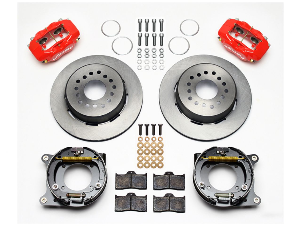 Wilwood FDL P/S Park Brake Kit, Red 55-57 Chevy 2.34" Offset