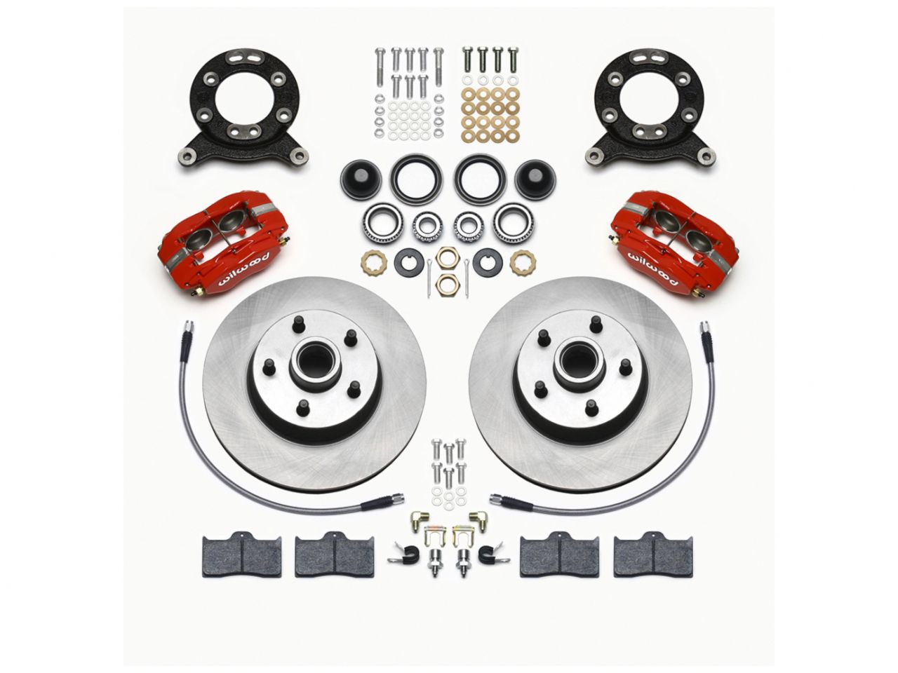 Wilwood FDL-M Front Kit, 11.30" 1 PC Rotor&Hub, Red, 1965-1969 Mustang Disc