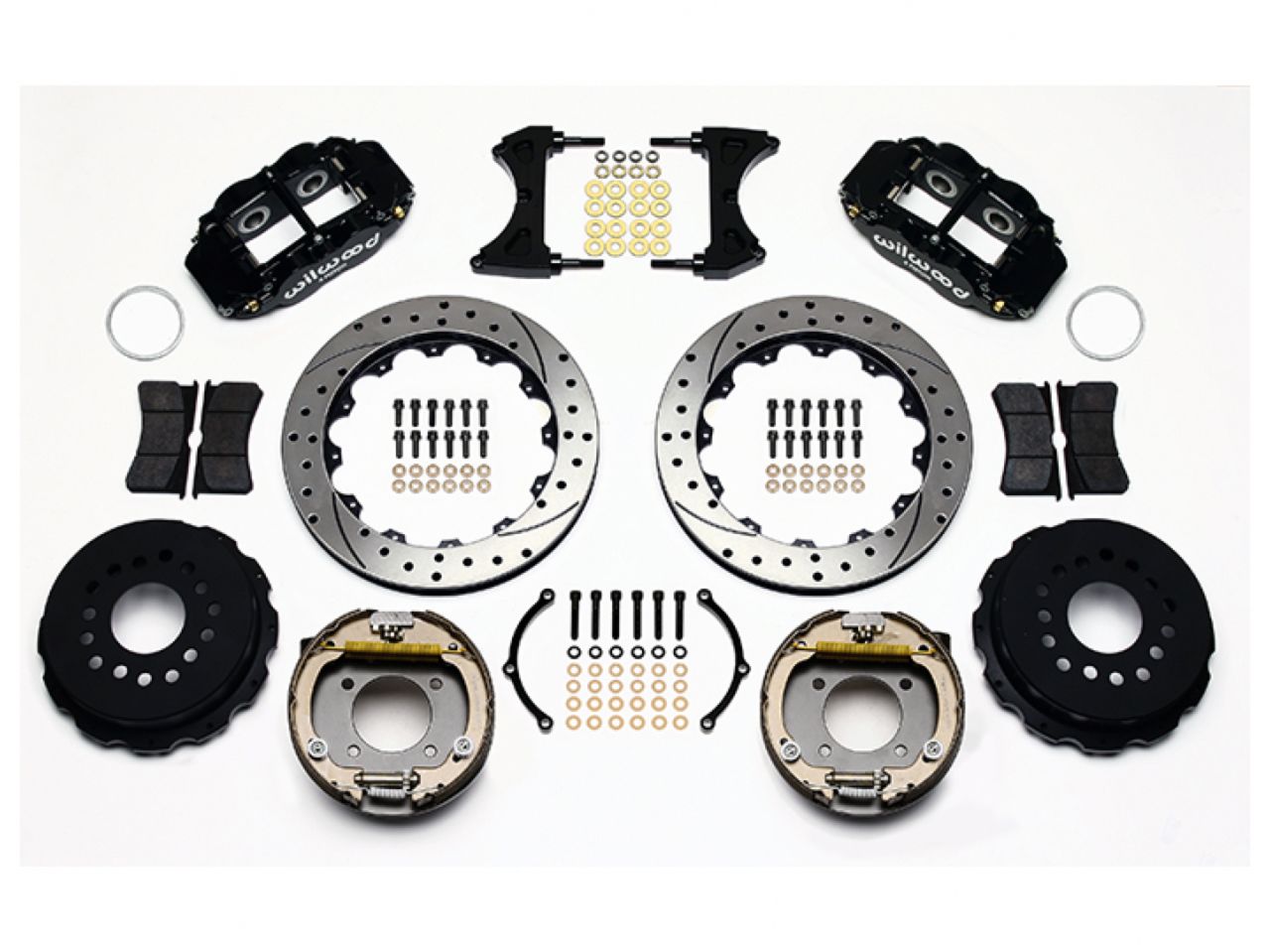 Wilwood FNSL4R Rear P-Brk Kit,12.88",Drilled,Chevy 12 Bolt w/ C-Clips 2.75"