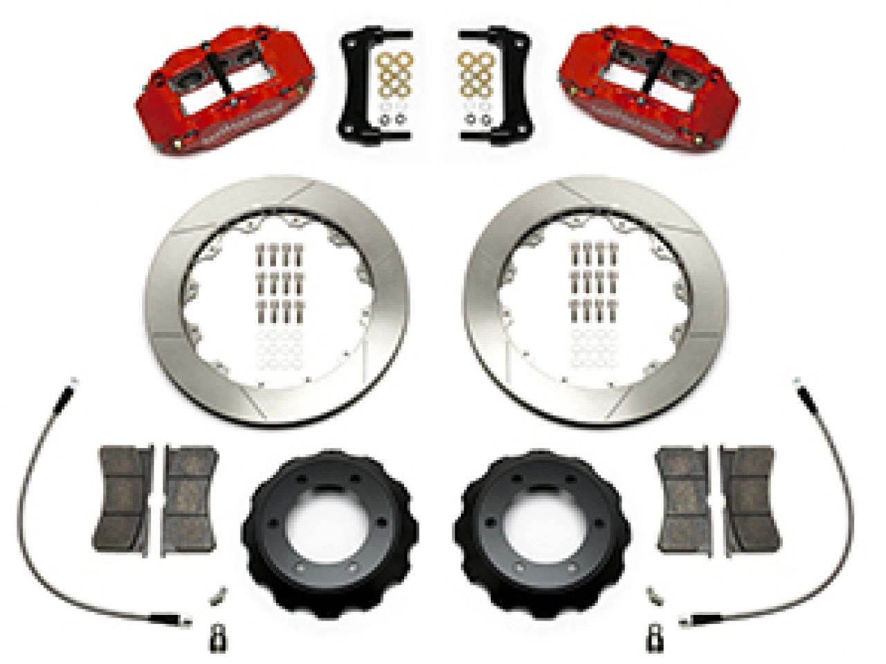 Wilwood FNSL6R Front Hat Kit,12.88", Red 2005-15 Toyota Tacoma w/Lines