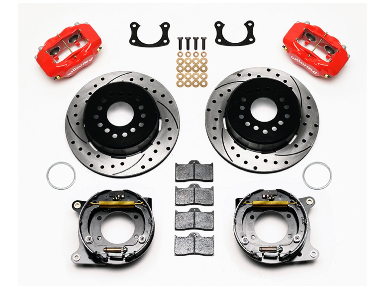 Wilwood FDL P/S P-B Kit, Drilled, Red New Big Ford 2.36" Offset