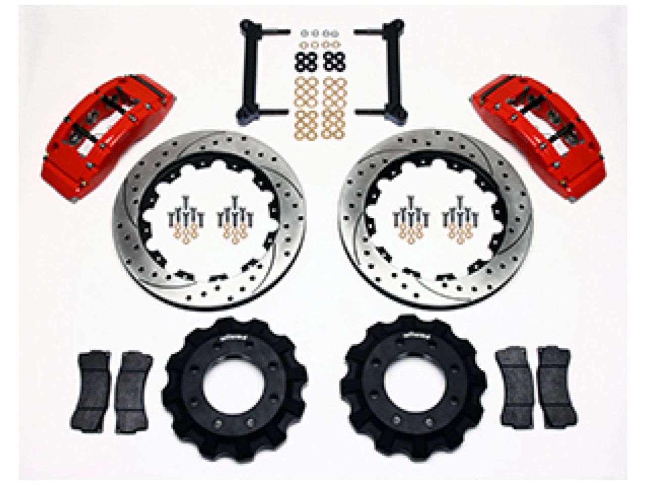 Wilwood TC6R Front Kit, 16.00", Drilled, Red, 1999-2010 GM H2, Truck/SUV