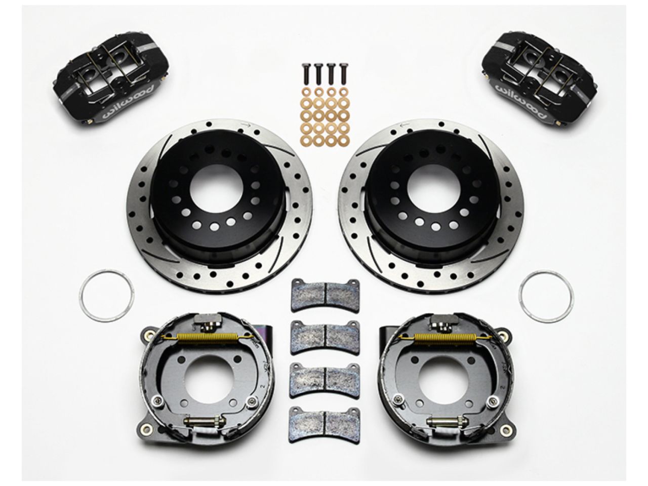 Wilwood FDL P/S Park Brake Kit, Drilled, BOP Axle, 2.75" Bearing , 2.75 Offset