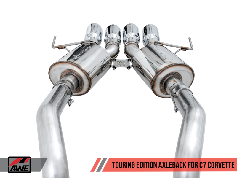 AWE Tuning 14-19 Chevy Corvette C7 Z06/ZR1 (w/o AFM) Touring Edition Axle-Back Exhaust w/Chrome Tips 3015-42133 Main Image