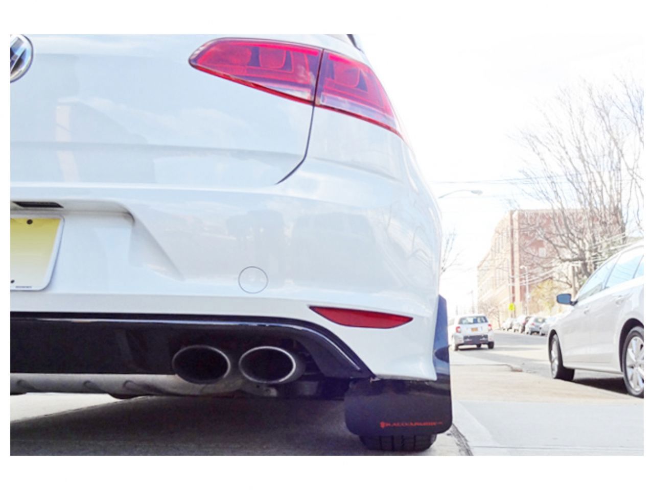 Rally Armor 2015+ MKVII VW Golf R Mud Flaps Blue Logo