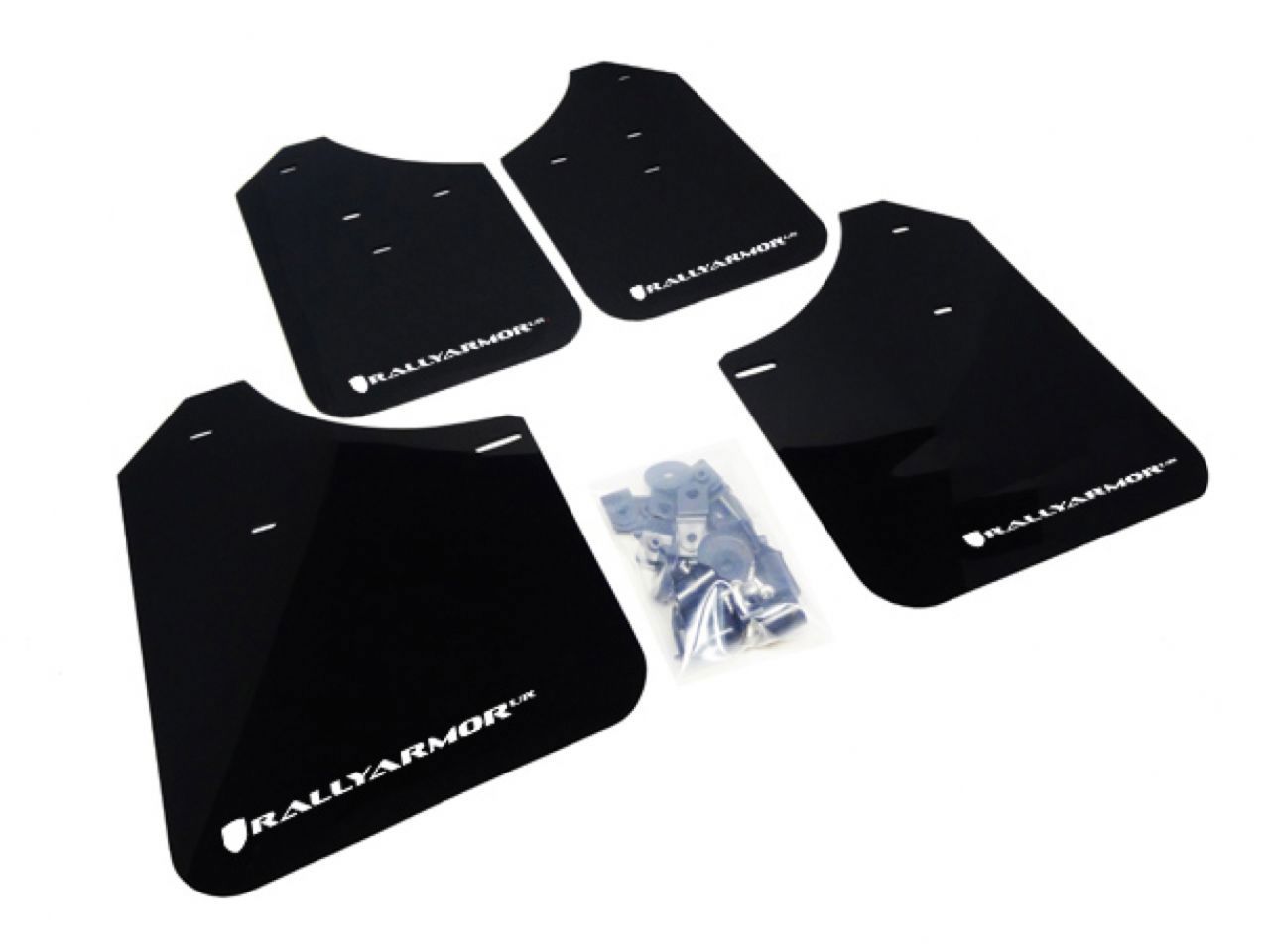 Rally Armor Mud Flaps MF1-UR-BLK/WH Item Image