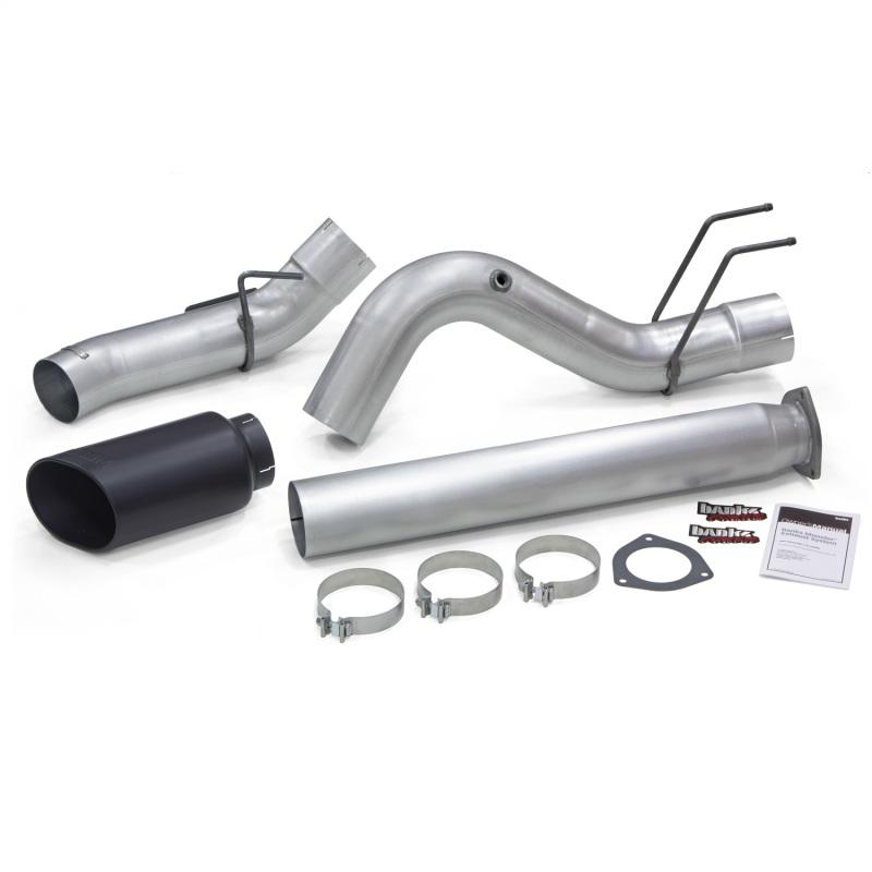 Banks Power 2017 Ford 6.7L 5in Monster Exhaust System - Single Exhaust w/ Black Tip 49795-B Main Image