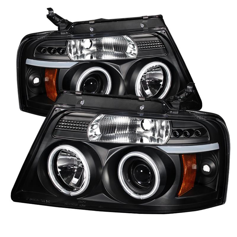 Spyder Ford F150 04-08 Projector Headlights Version 2 CCFL Halo LED Blk PRO-YD-FF15004-CCFL-G2-BK 5030085 Main Image