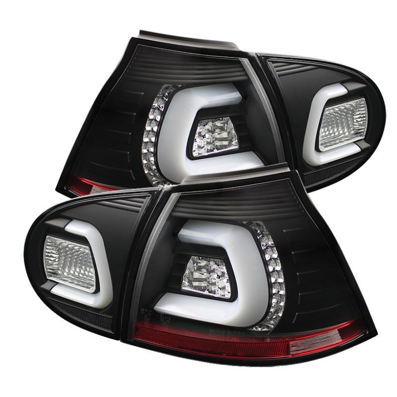 Spyder Volkswagen Golf V 06-09 LED TURN SIGNAL LED Tail Lights Black ALT-YD-VG03-LED-BK 5073792 Main Image