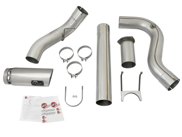 aFe ATLAS 5in DPF-Back Aluminized Steel Exhaust System w/Polished Tip - Fo