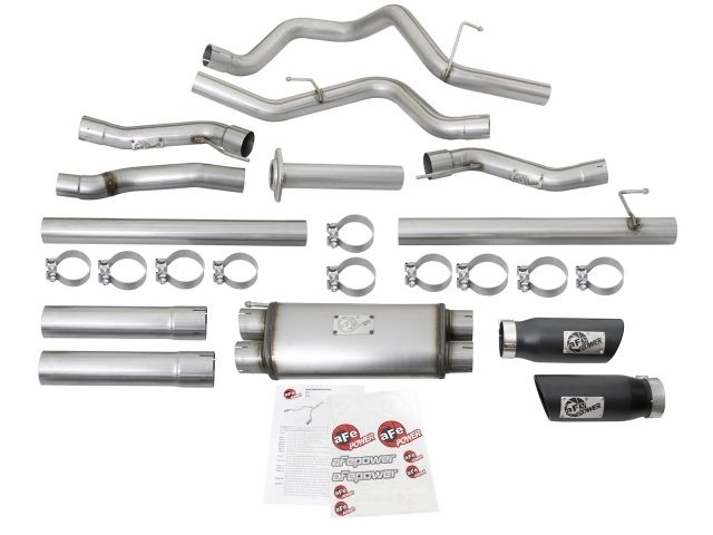 aFe MACH Force-Xp 3in Stainless Steel Cat-Back Exhaust System w/Black Tip: