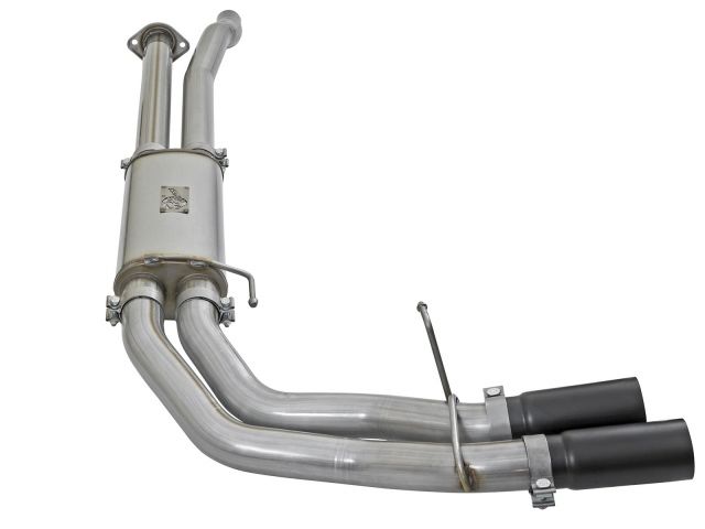 aFe Rebel Series 3in Cat-Back Exhaust System w/ Dual Mid-Side Exit - Black