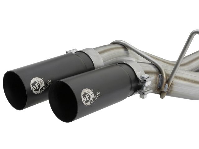 aFe Rebel Series 3in Cat-Back Exhaust System w/ Dual Mid-Side Exit - Black